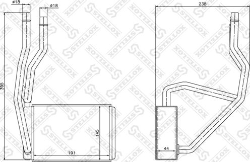 Stellox 10-35132-SX - Теплообменник, отопление салона unicars.by