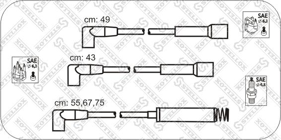 Stellox 1032311SX - Комплект проводов зажигания unicars.by