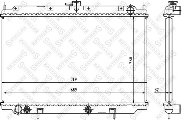 Stellox 10-25979-SX - Радиатор, охлаждение двигателя unicars.by