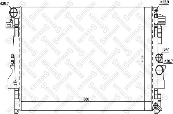 Stellox 10-25401-SX - Радиатор, охлаждение двигателя unicars.by