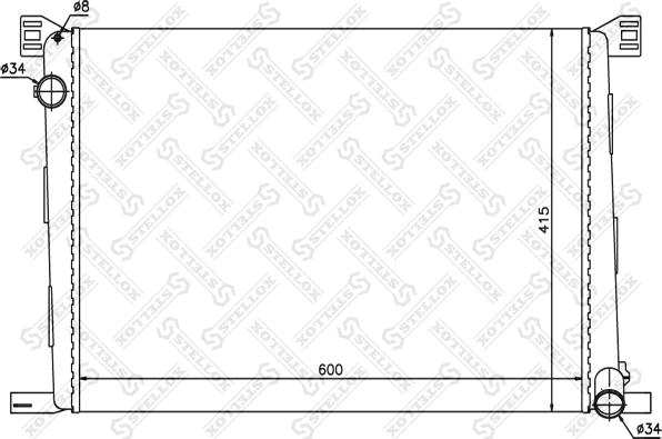 Stellox 10-25408-SX - Радиатор, охлаждение двигателя unicars.by