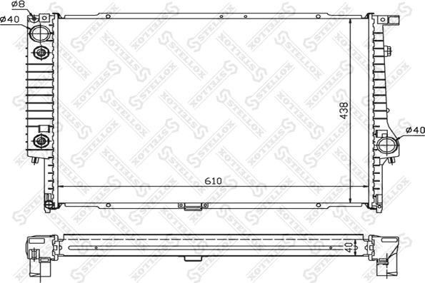 Stellox 10-25415-SX - Радиатор, охлаждение двигателя unicars.by