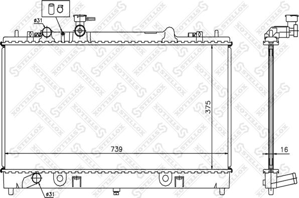 Stellox 10-25418-SX - Радиатор, охлаждение двигателя unicars.by