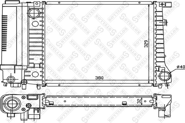 Stellox 10-25566-SX - Радиатор, охлаждение двигателя unicars.by