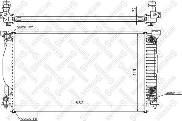 Stellox 10-25517-SX - Радиатор, охлаждение двигателя unicars.by