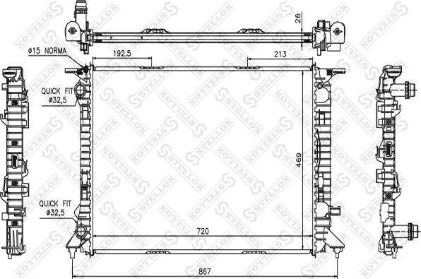 Stellox 10-25524-SX - Радиатор, охлаждение двигателя unicars.by