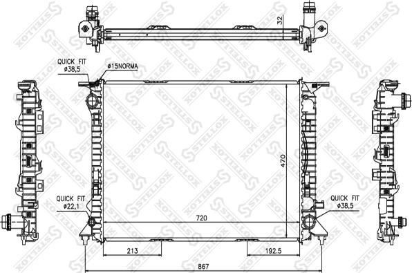 Stellox 10-25520-SX - Радиатор, охлаждение двигателя unicars.by