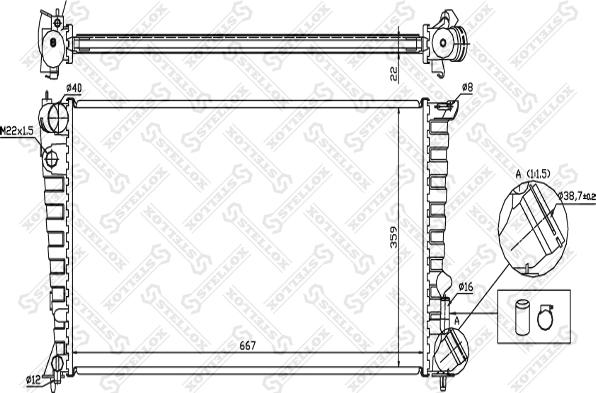 Stellox 10-25654-SX - Радиатор, охлаждение двигателя unicars.by