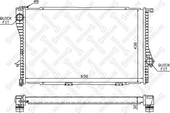 Stellox 10-25044-SX - Радиатор, охлаждение двигателя unicars.by