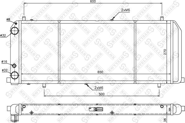 Stellox 10-25046-SX - Радиатор, охлаждение двигателя unicars.by