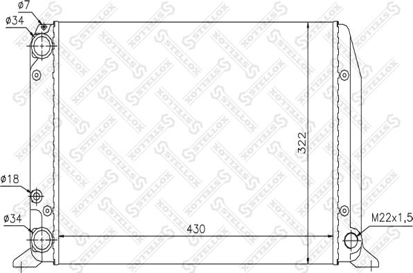 Stellox 10-25043-SX - Радиатор, охлаждение двигателя unicars.by