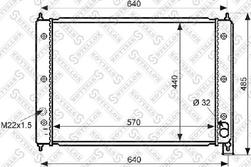 Stellox 10-25042-SX - Радиатор, охлаждение двигателя unicars.by