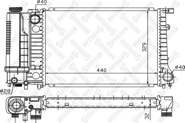 Stellox 10-25054-SX - Радиатор, охлаждение двигателя unicars.by