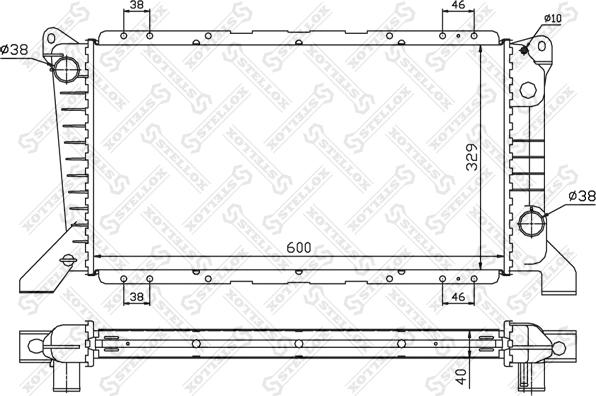 Stellox 10-25056-SX - Радиатор, охлаждение двигателя unicars.by