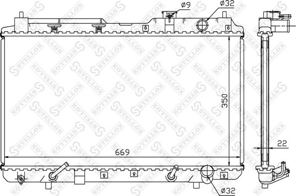 Stellox 10-25050-SX - Радиатор, охлаждение двигателя unicars.by