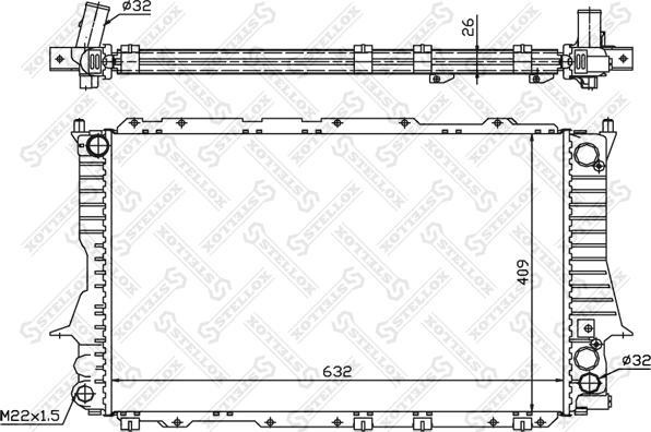 Stellox 10-25053-SX - Радиатор, охлаждение двигателя unicars.by