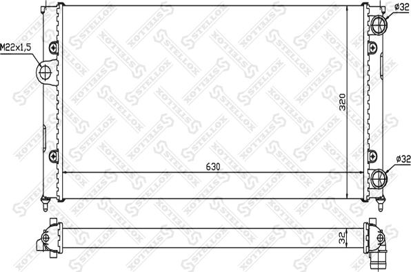 Stellox 10-25069-SX - Радиатор, охлаждение двигателя unicars.by