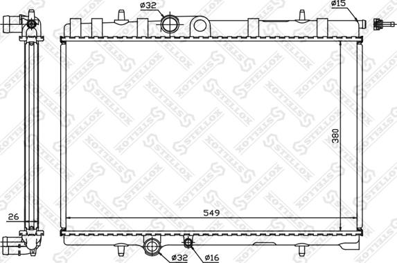 Stellox 10-25064-SX - Радиатор, охлаждение двигателя unicars.by