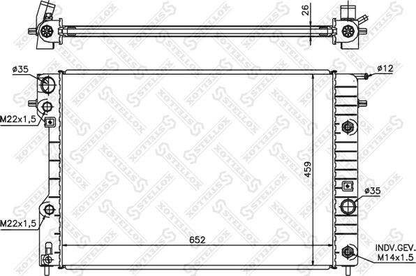 Stellox 10-25065-SX - Радиатор, охлаждение двигателя unicars.by