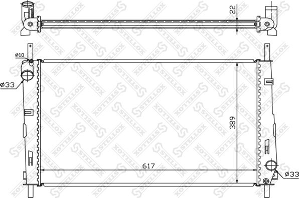 Stellox 10-25066-SX - Радиатор, охлаждение двигателя unicars.by