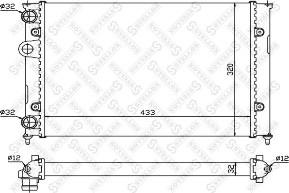 Stellox 10-25068-SX - Радиатор, охлаждение двигателя unicars.by