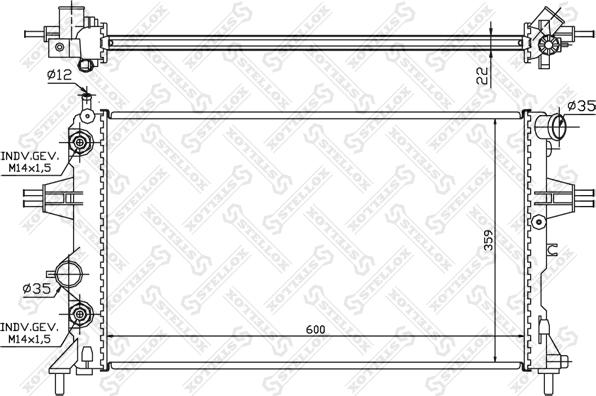 Stellox 10-25062-SX - Радиатор, охлаждение двигателя unicars.by