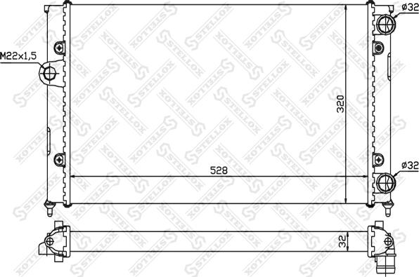 Stellox 10-25005-SX - Радиатор, охлаждение двигателя unicars.by