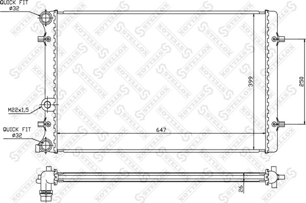 Stellox 10-25006-SX - Радиатор, охлаждение двигателя unicars.by