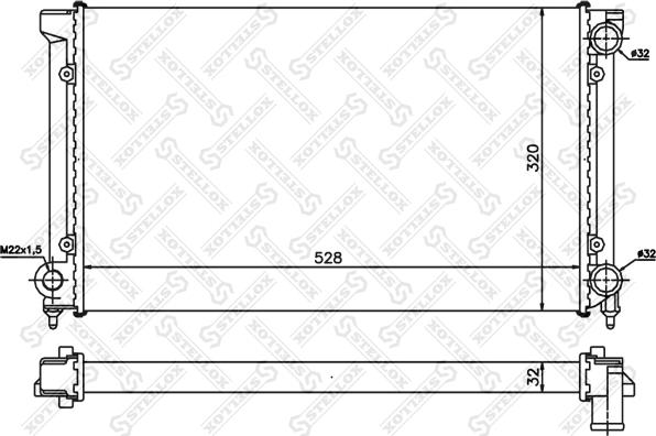 Stellox 10-25003-SX - Радиатор, охлаждение двигателя unicars.by