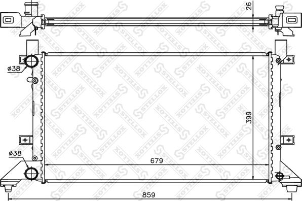 Stellox 10-25007-SX - Радиатор, охлаждение двигателя unicars.by