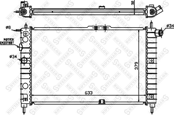 Stellox 10-25015-SX - Радиатор, охлаждение двигателя unicars.by