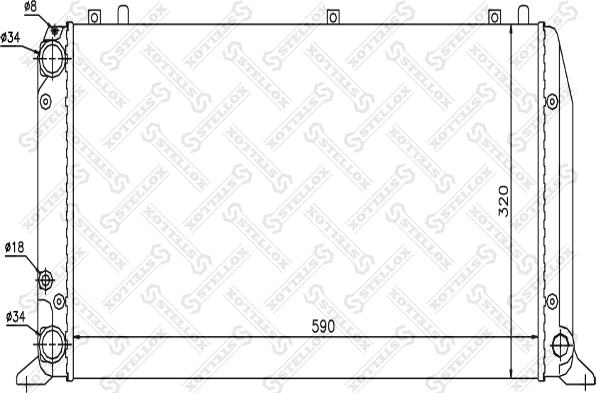 Stellox 10-25016-SX - Радиатор, охлаждение двигателя unicars.by