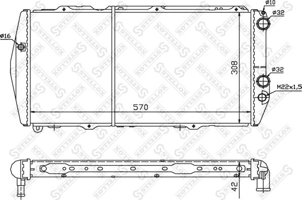 Stellox 10-25017-SX - Радиатор, охлаждение двигателя unicars.by