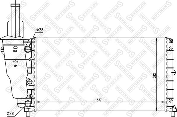 Stellox 10-25084-SX - Радиатор, охлаждение двигателя unicars.by