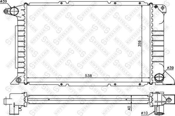 Stellox 10-25798-SX - Радиатор, охлаждение двигателя unicars.by