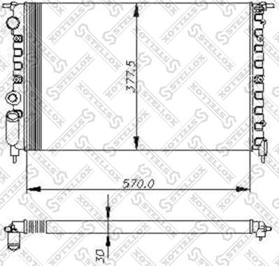 Stellox 10-25039-SX - Радиатор, охлаждение двигателя unicars.by