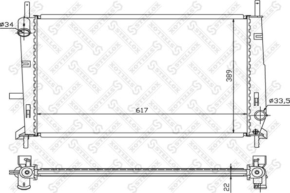 Stellox 10-25031-SX - Радиатор, охлаждение двигателя unicars.by