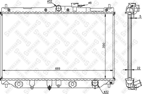 Stellox 10-25032-SX - Радиатор, охлаждение двигателя unicars.by