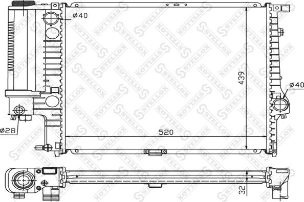 Stellox 10-25024-SX - Радиатор, охлаждение двигателя unicars.by