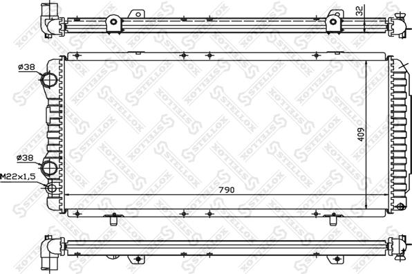 Stellox 10-25027-SX - Радиатор, охлаждение двигателя unicars.by