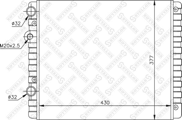 Stellox 10-25070-SX - Радиатор, охлаждение двигателя unicars.by