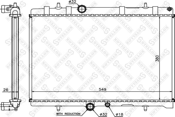 Stellox 10-25077-SX - Радиатор, охлаждение двигателя unicars.by