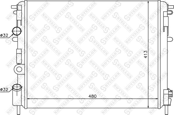 Stellox 10-25192-SX - Радиатор, охлаждение двигателя unicars.by