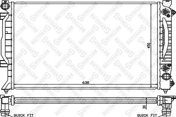 Stellox 10-25158-SX - Радиатор, охлаждение двигателя unicars.by