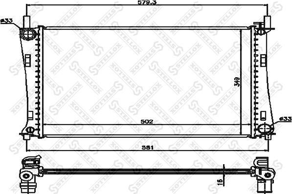 Stellox 10-25157-SX - Радиатор, охлаждение двигателя unicars.by