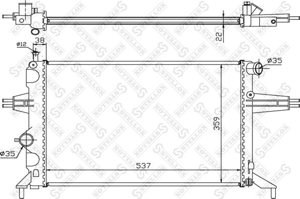 Stellox 10-25163-SX - Радиатор, охлаждение двигателя unicars.by