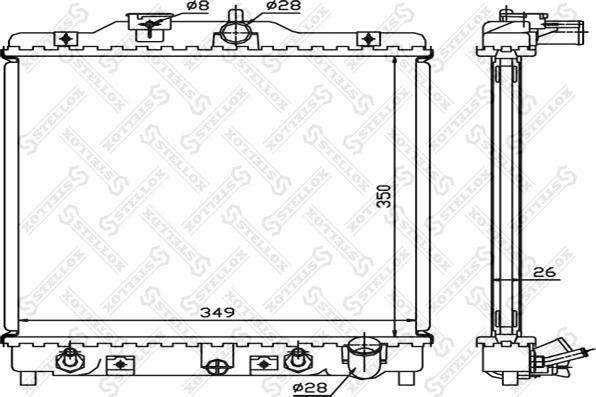 Stellox 10-25103-SX - Радиатор, охлаждение двигателя unicars.by