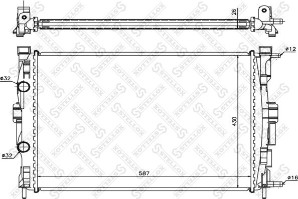 Stellox 10-25183-SX - Радиатор, охлаждение двигателя unicars.by