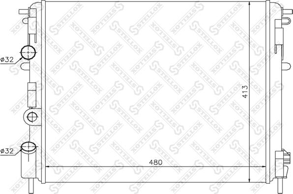 Stellox 10-25134-SX - Радиатор, охлаждение двигателя unicars.by