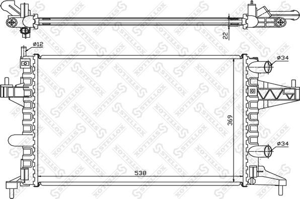 Stellox 10-25137-SX - Радиатор, охлаждение двигателя unicars.by